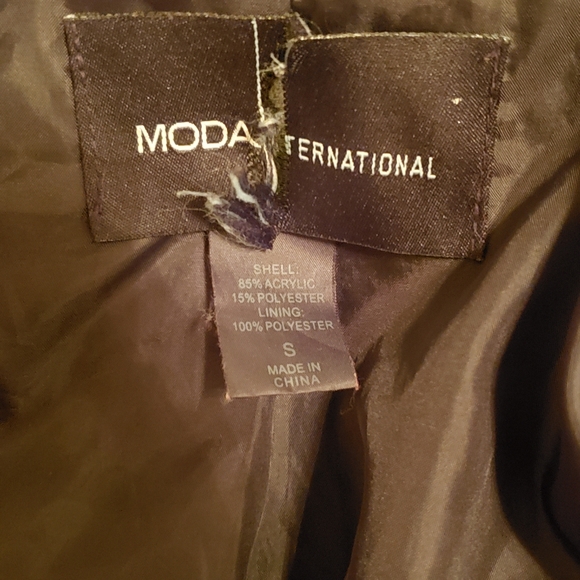 MODA International faux fur coat jacket black small - Picture 5 of 5